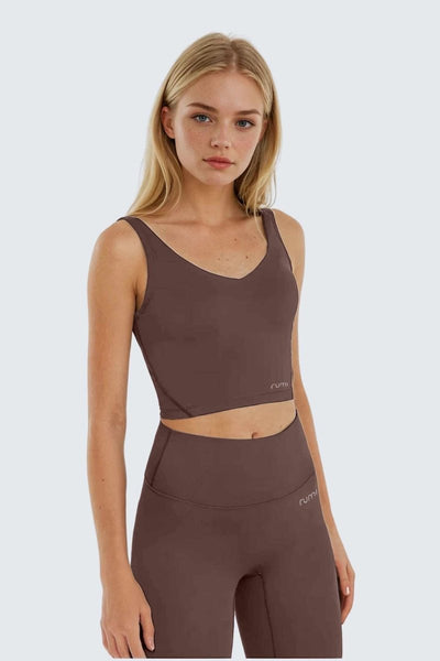 Rumi Earth - W SunSoft Tank Bra - Cocoa - R137440CAP - Bras